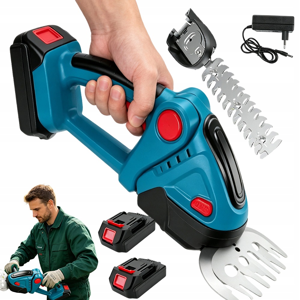 Akumulátorové Nůžky Na Stříhání Živého Plotu Trávy Keřů 1500RPM Sada