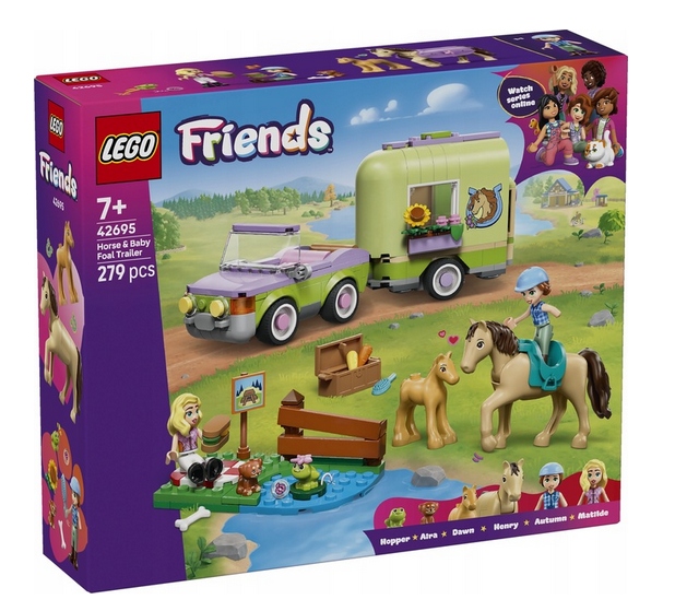 Lego 42695 Friends Přívěs S Koněm A Hříbětem
