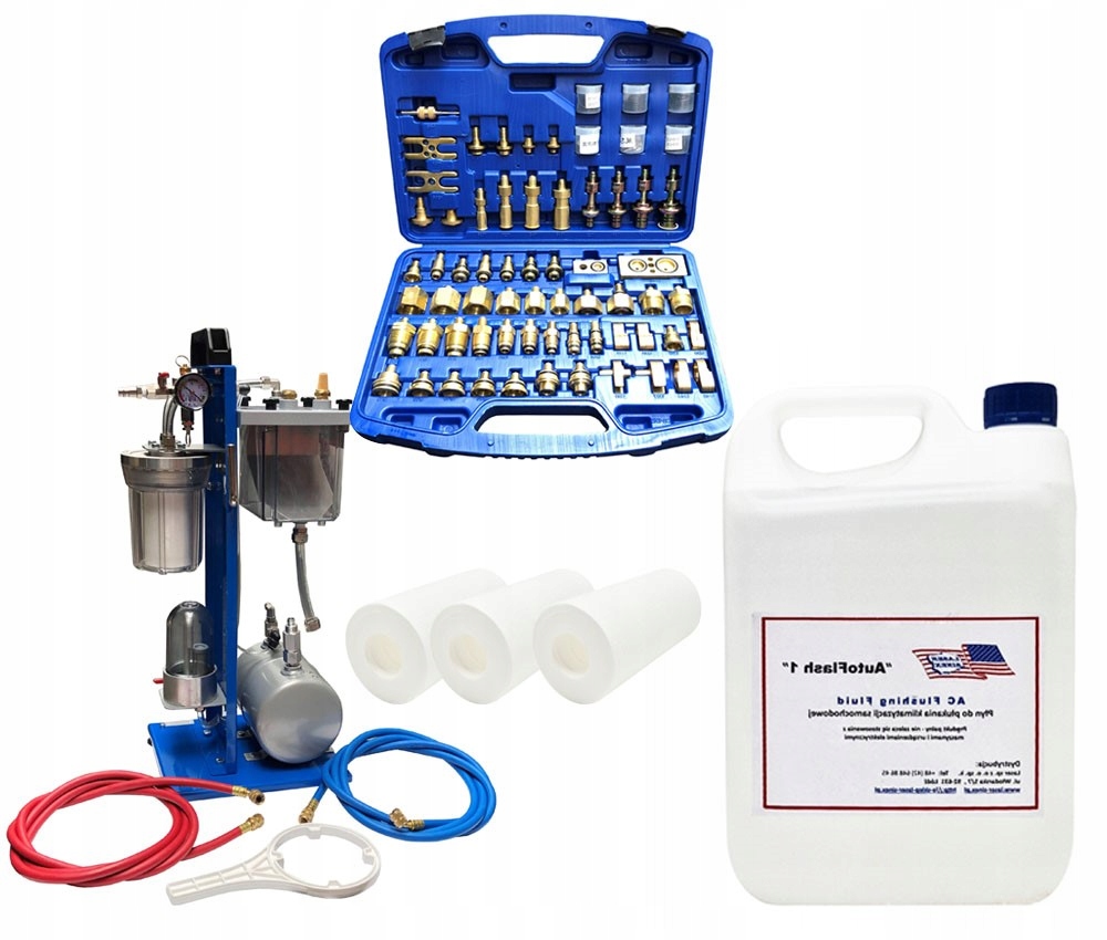 Súprava na oplachovanie klimatizačného systému A/c Zariadenie adaptéry kvapalina