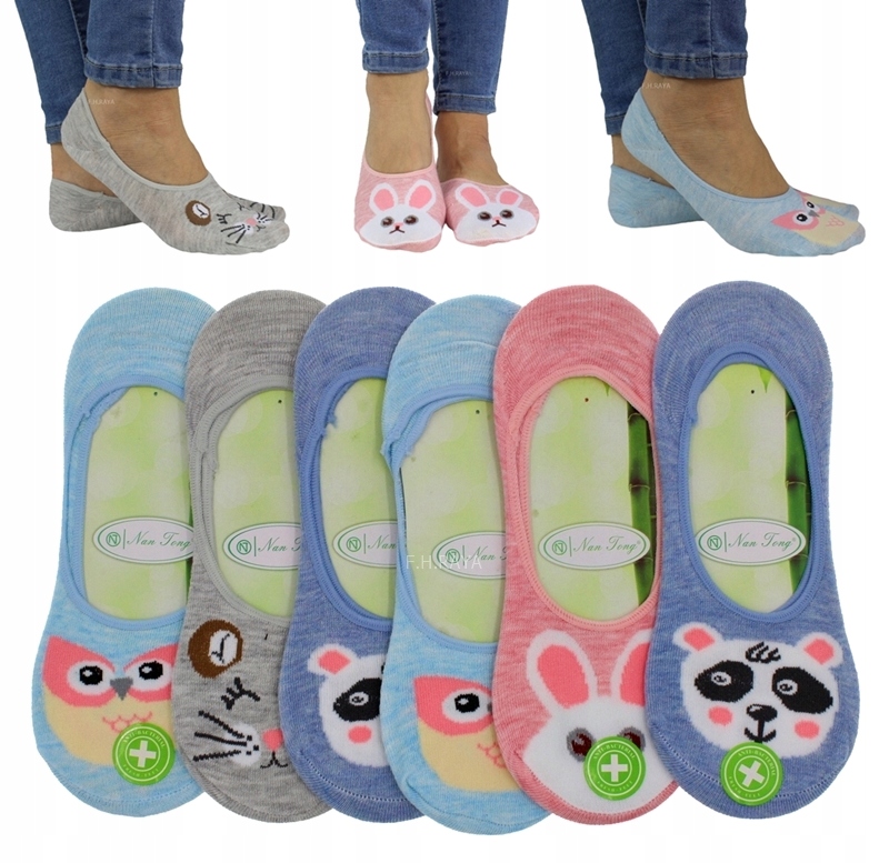 

6x Stopki Krótkie Damskie Skarpety r.36-38