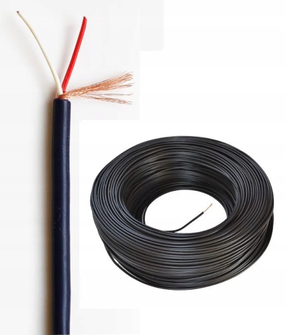 Kabel 2*displej Cu kulatý 3 mm 15 m role tmavě modrý