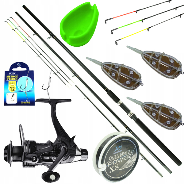 zestaw Feederowy Method Feeder wędka Pro Fl kołowrotek Wolny Bieg, żyłka
