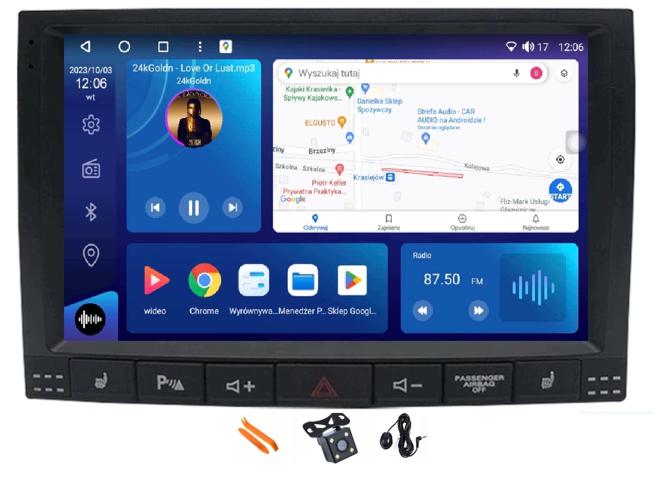 Radio Android Navigácia Vw Touareg 1 I 02-10 8/256GB 2K Lte 4G CarPlay Gps