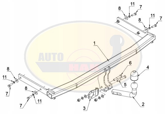 Hak holowniczy VW GOLF PLUS VI 2009-2014 K44 Producent Auto-hak