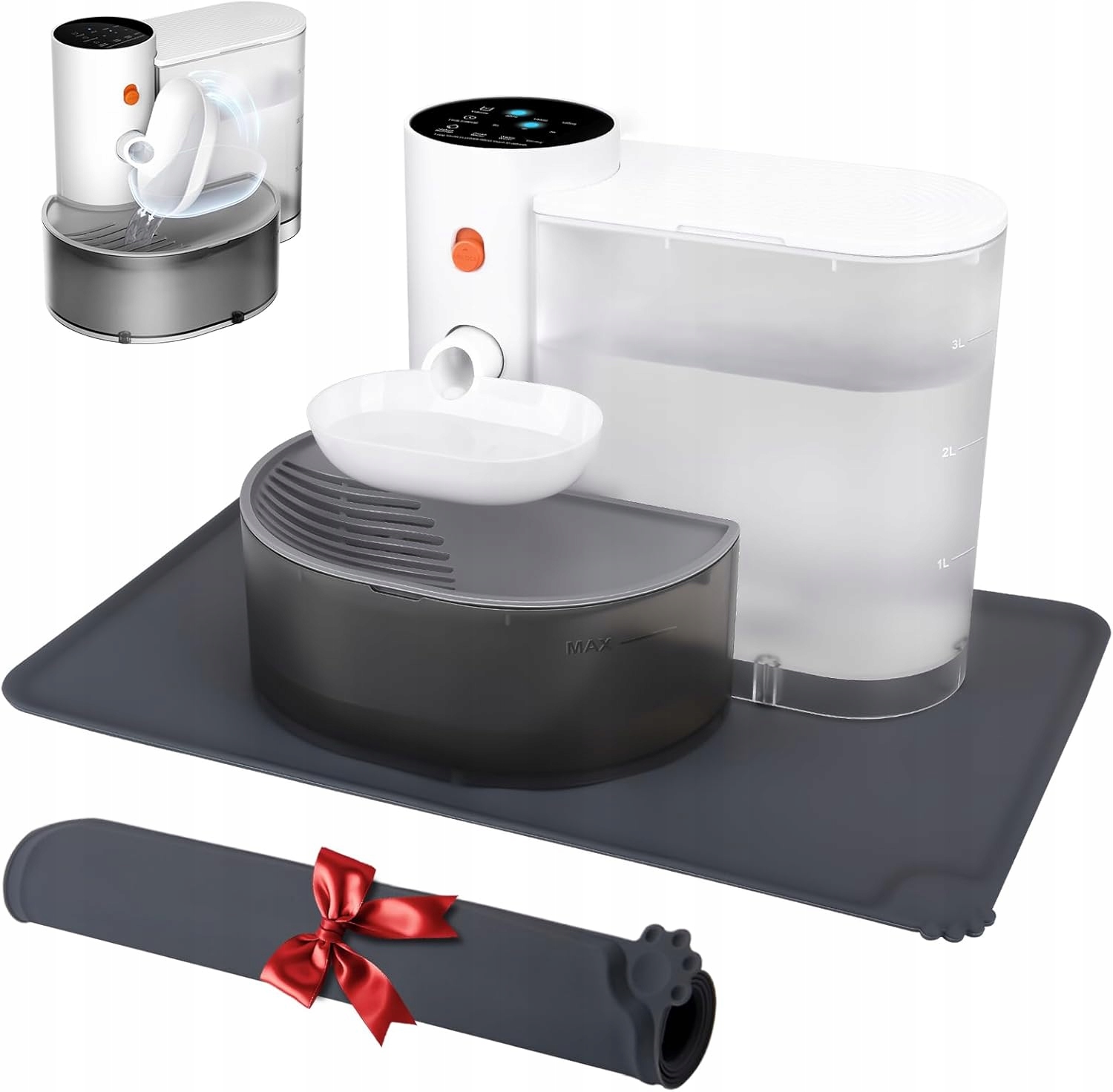 Levně Goyjoy Inteligentní fontána na vodu pro zvířata, bezfiltrová, 3 l