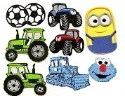 

zestaw auto traktor naprasowanka Sm naszywka łaty