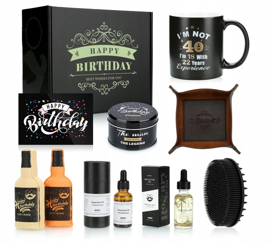 Levně Dárky k 40. narozeninám pro muže zábavný dárková sada Elegantní