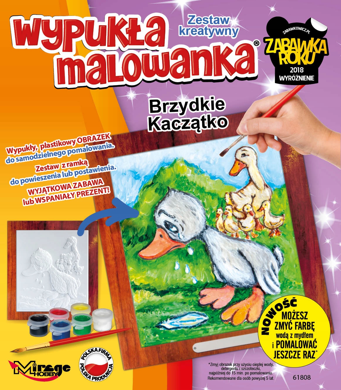 

Wypukła Malowanka Bajka Brzydkie Kaczątko (Zestaw