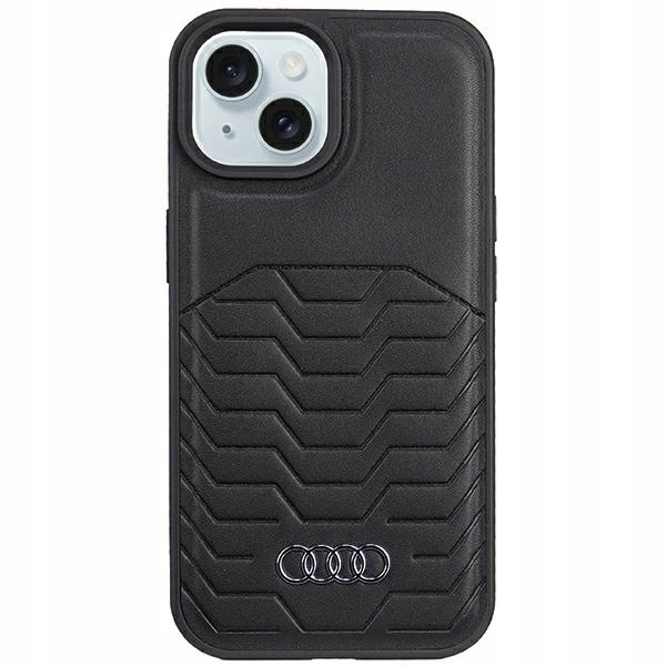 Pouzdro kryt Audi Synthetic Leather MagSafe pro iPhone 15 14 13 černé