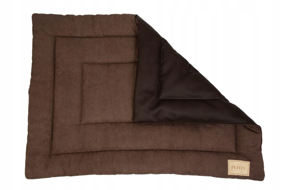 Levně Skládací pelíšek pro psa Puffly 75x55 cm Hnědý – voděodolný, cestovní