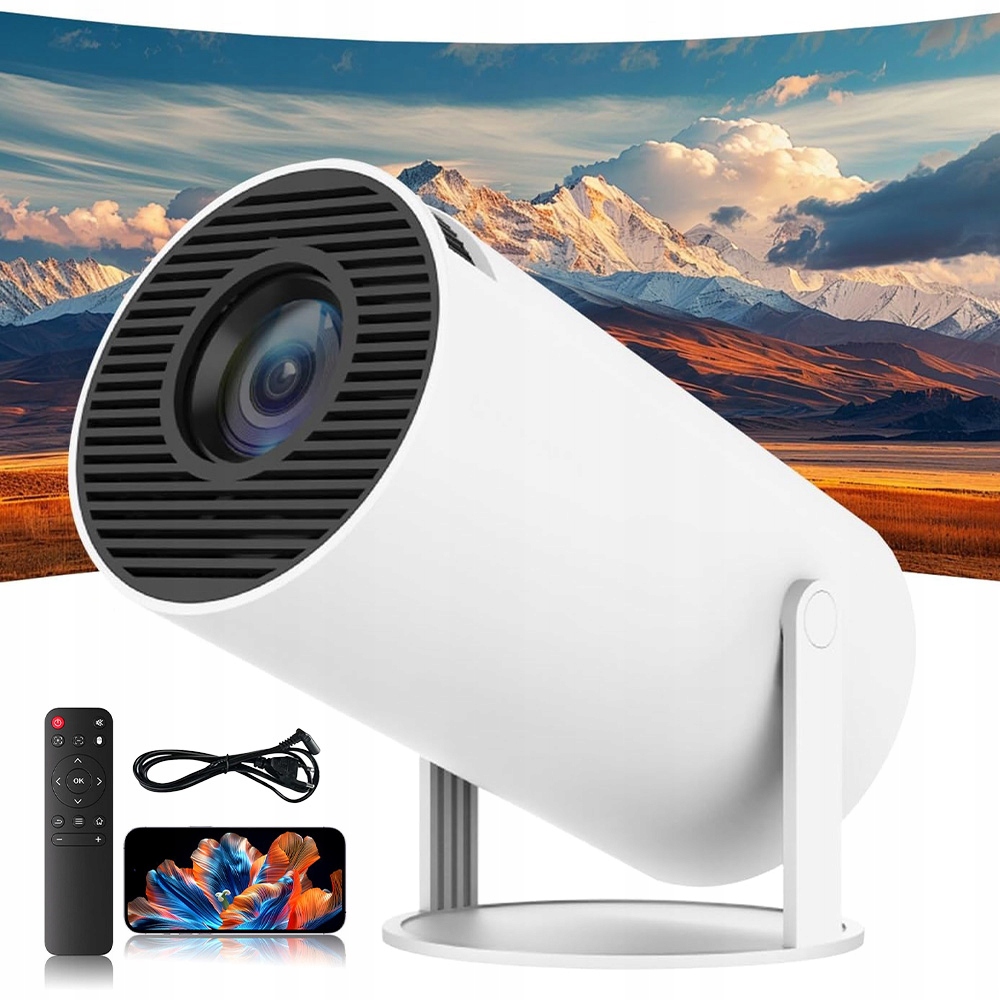 Projektor Mini 720P Korekce Lichoběžníkového Zkreslení Android Tv Domácí Kino