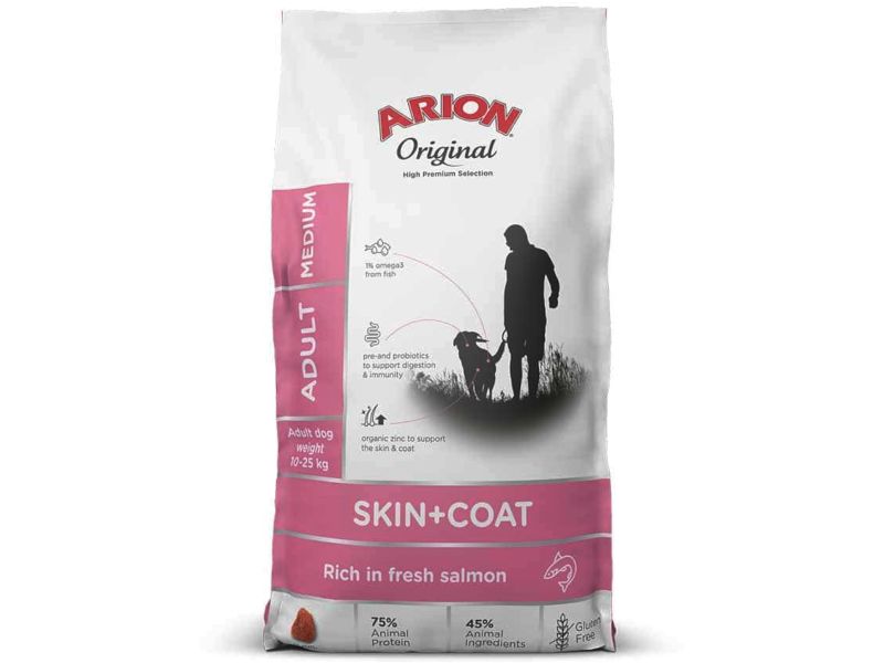 Arion Original Skin 12 Kg karma psy dorosłe ras średnich z łososiem