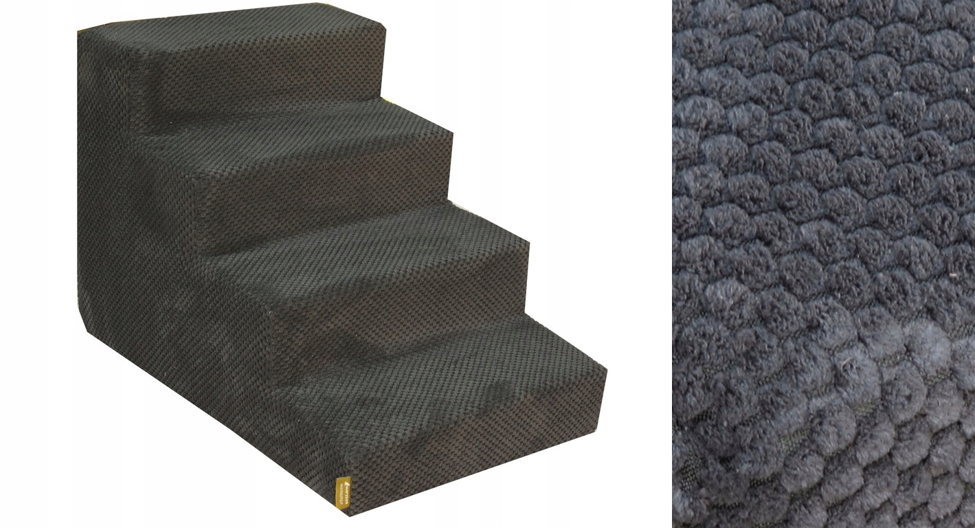 Schodki/schody 4 stopniowe 40cm Czarny rampa podest