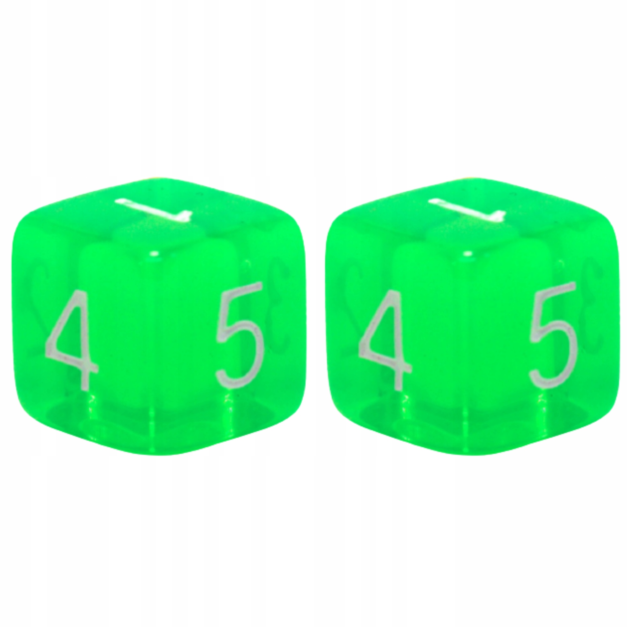 ZESTAW 2 KOSTEK K6 RPG KOŚĆ RADIOAKTYWNA 1,6 CM