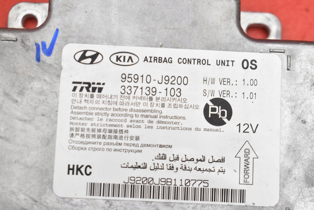 modulo SENSOR airbag airbag 95910-J9200 HYUNDAI KONA 1 e 17-19
