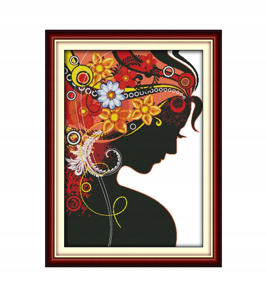 Křížková výšivka počítaná sada (kanva, mulina)