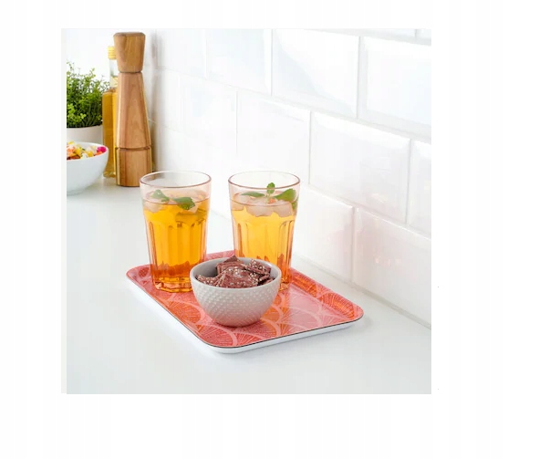 IKEA taca VARFINT tacka mała/wzór/pomarańczowa Kod producenta 304.812.10