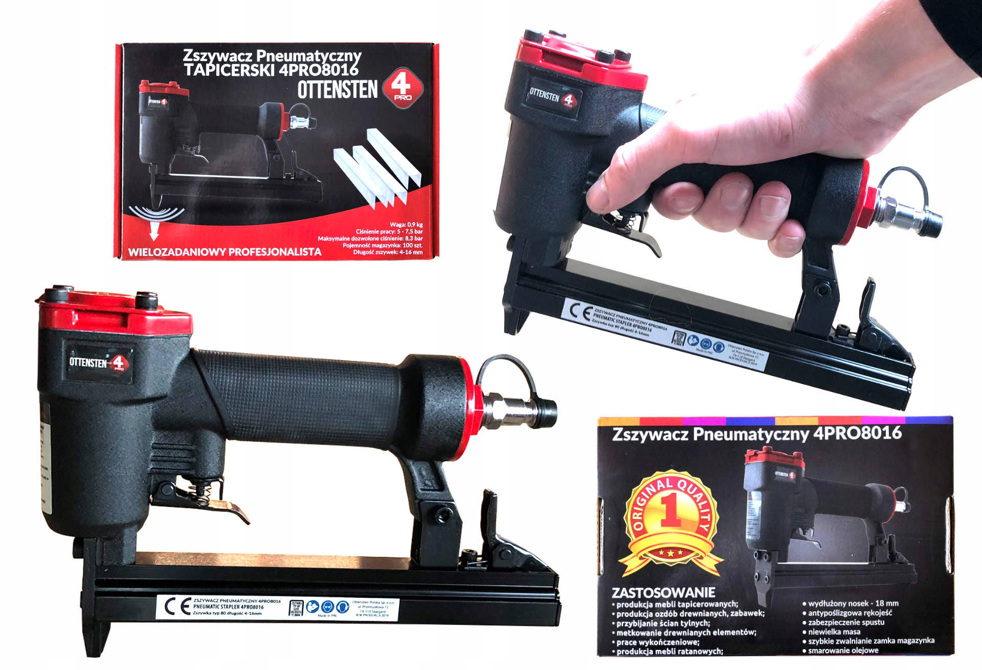 

Zszywacz Pneumatyczny Tapicerski 4-16mm Taker