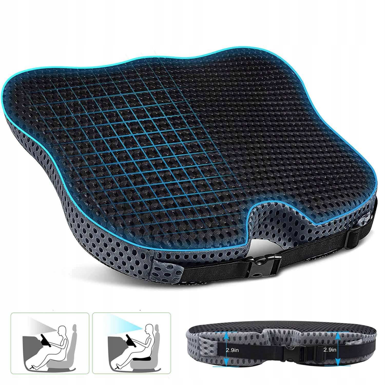 Poduszka Ortopedyczna Do Siedzenia Auta Biurowa Siedzisko Na Krzesło Fotel