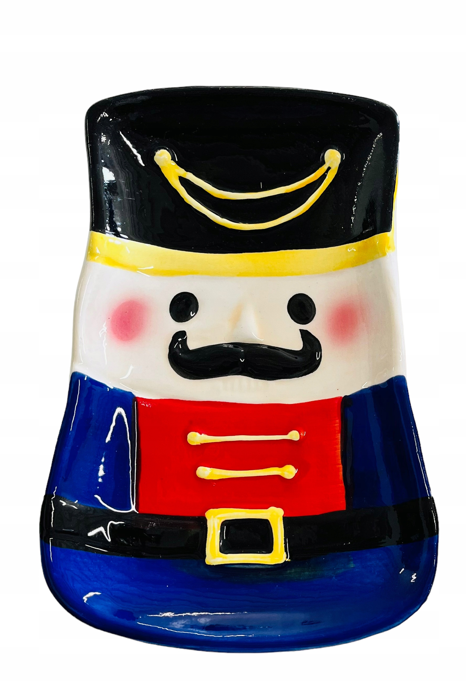 OZDOBNY TALERZYK ŚWIĄTECZNY DZIADEK DO ORZECHÓW GRANATOWY Prezent