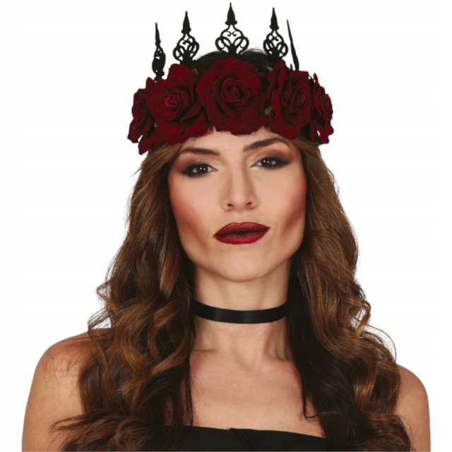 WIENIEC na głowę TIARA korona KRÓLOWA HALLOWEEN