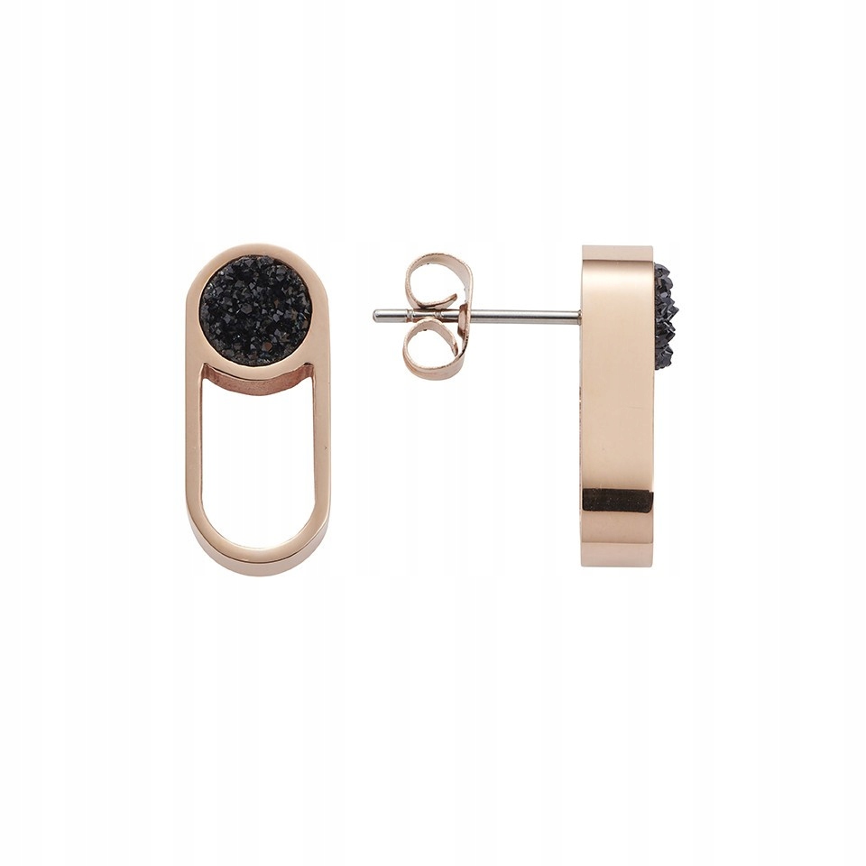 Náušnice Magnetické Růžové Zlato Kámen Achát Ocel Chirurgická Tužka