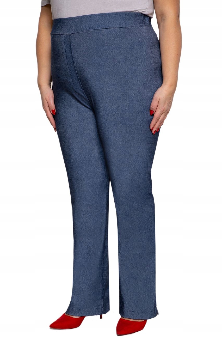 

Proste spodnie bardzo wysoki stan jeans 56
