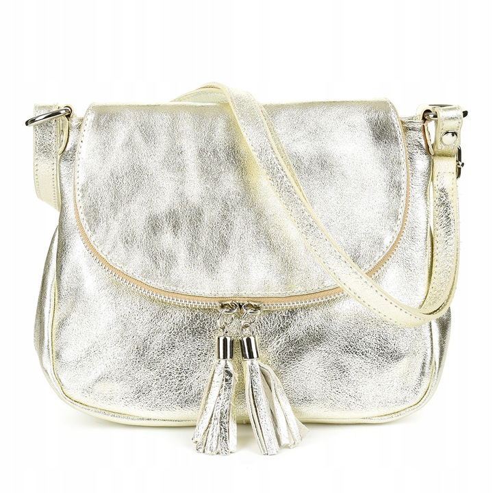 

Skórzana damska torebka listonoszka