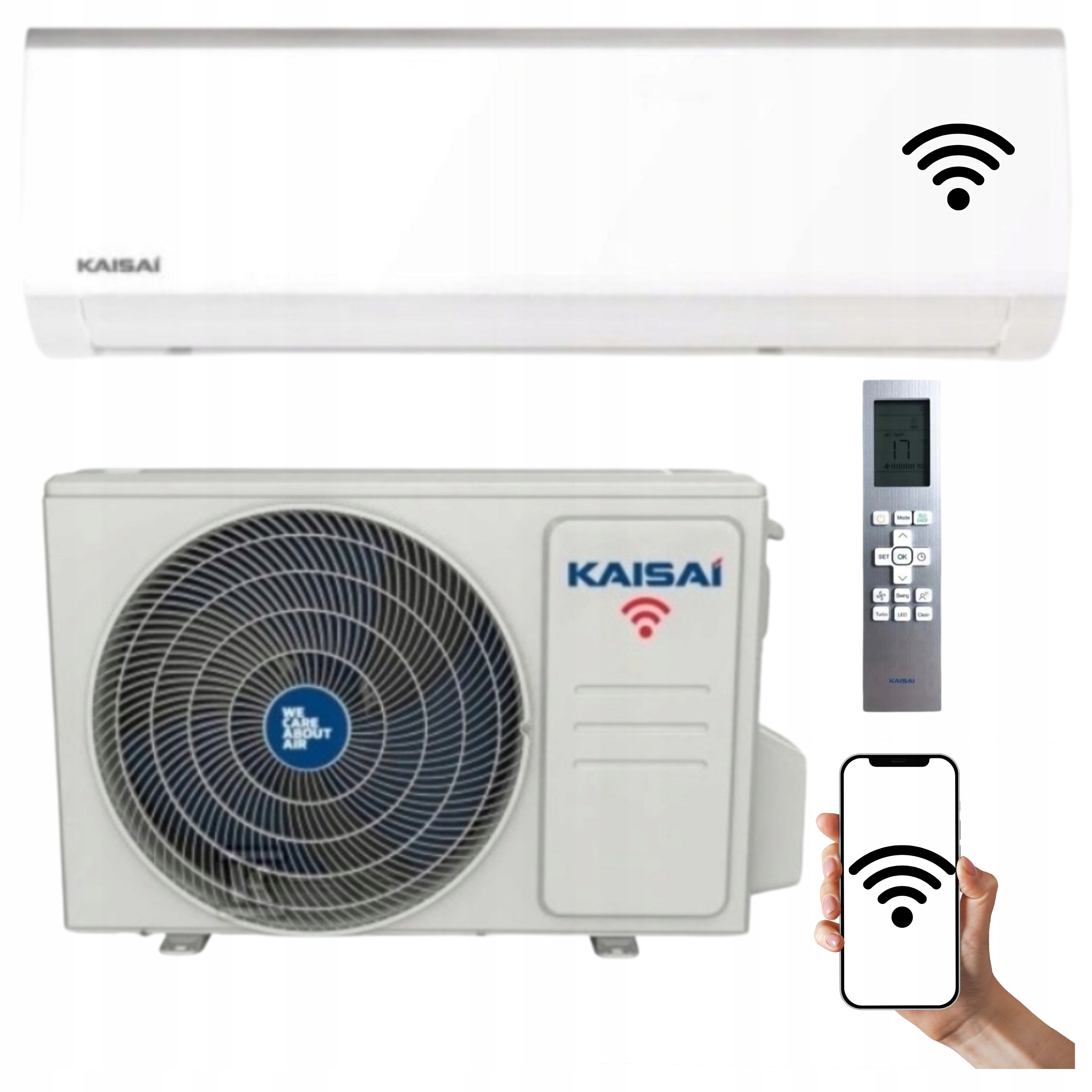 Domáca nástenná klimatizácia Kaisai Fly 5,3 kW 50 m2 WiFi Ohrievač BioHEPA