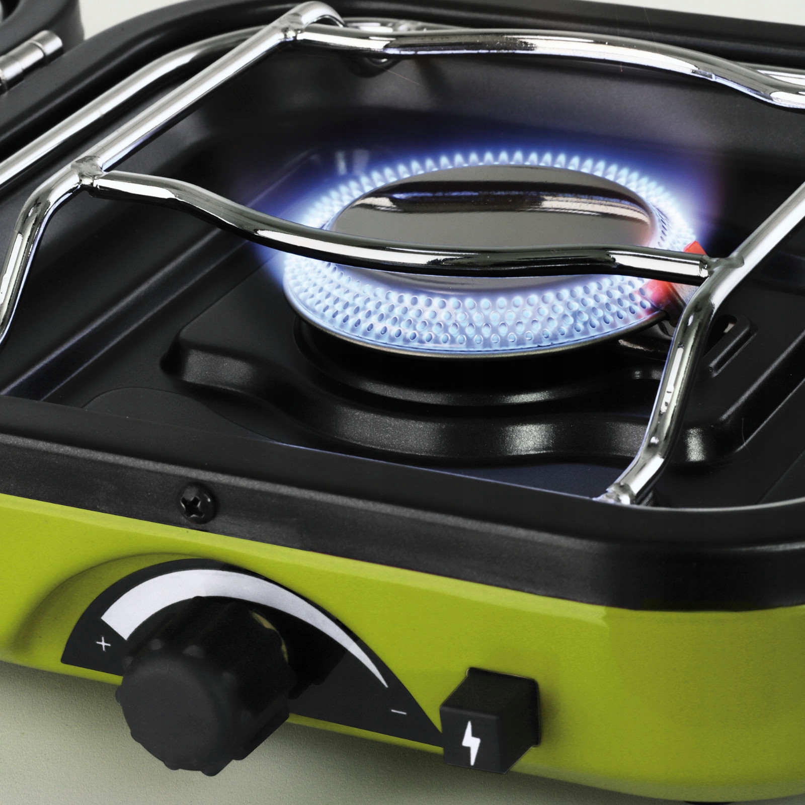 Kuchenka turystyczna na kemping podwójna DUAL COMPACT + GRILL Materiał stal