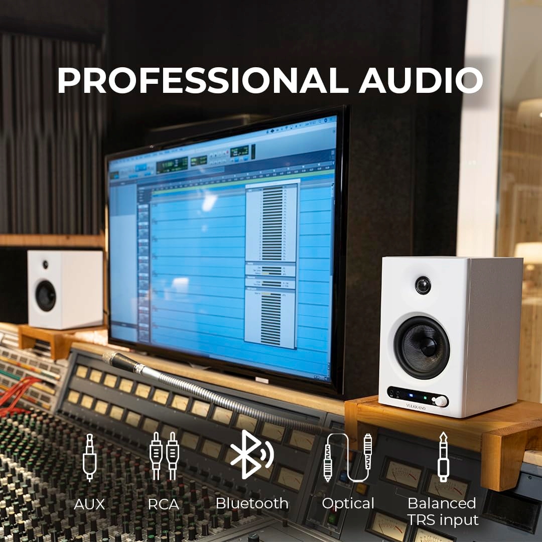 VULKKANO PRO4 Monitory Studyjne 4" Woofer Bluetooth TRS RCA AUX EQ — miniatura 3