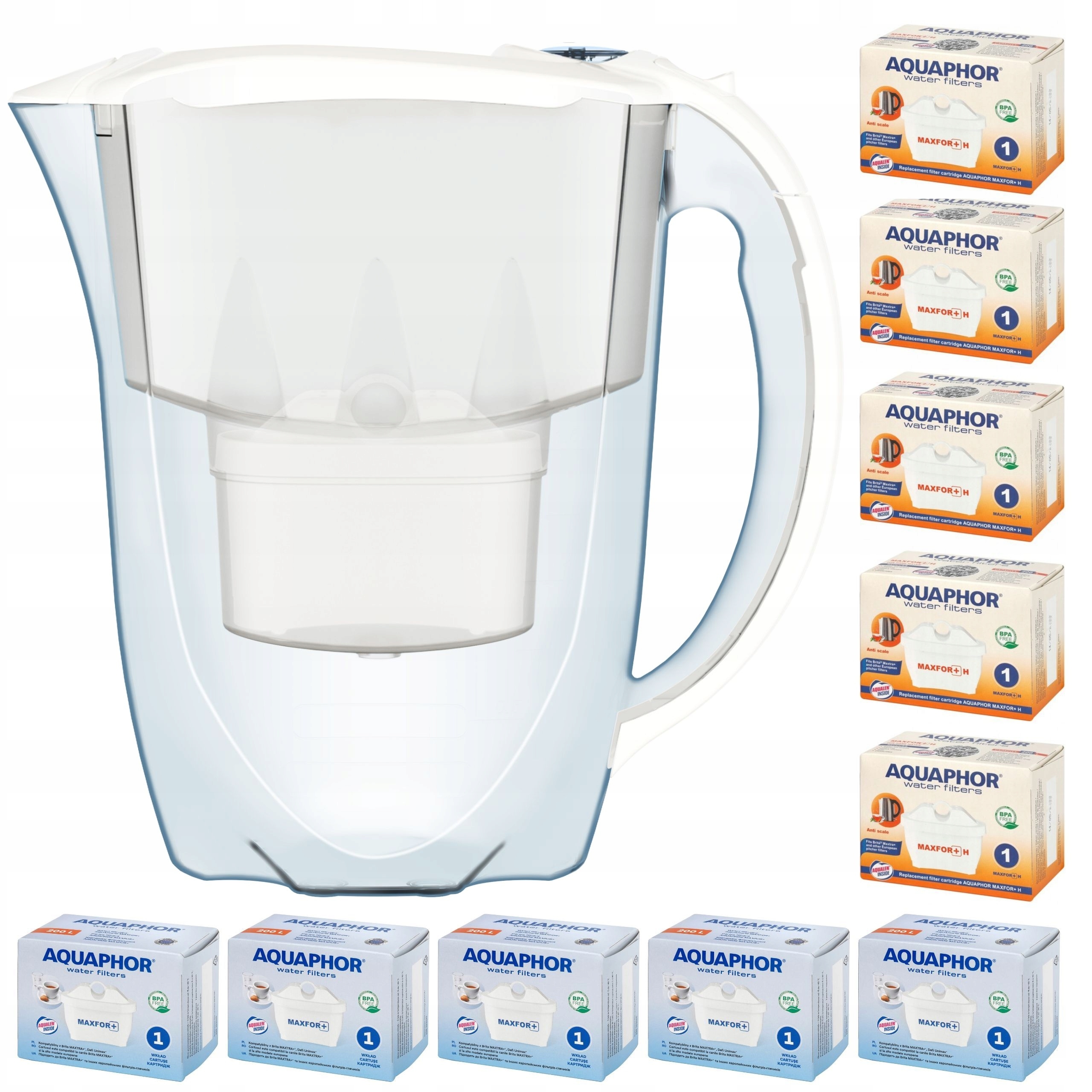 Filtrační konvice Aquaphor Amethyst 2,8 l 10 patron, bílá