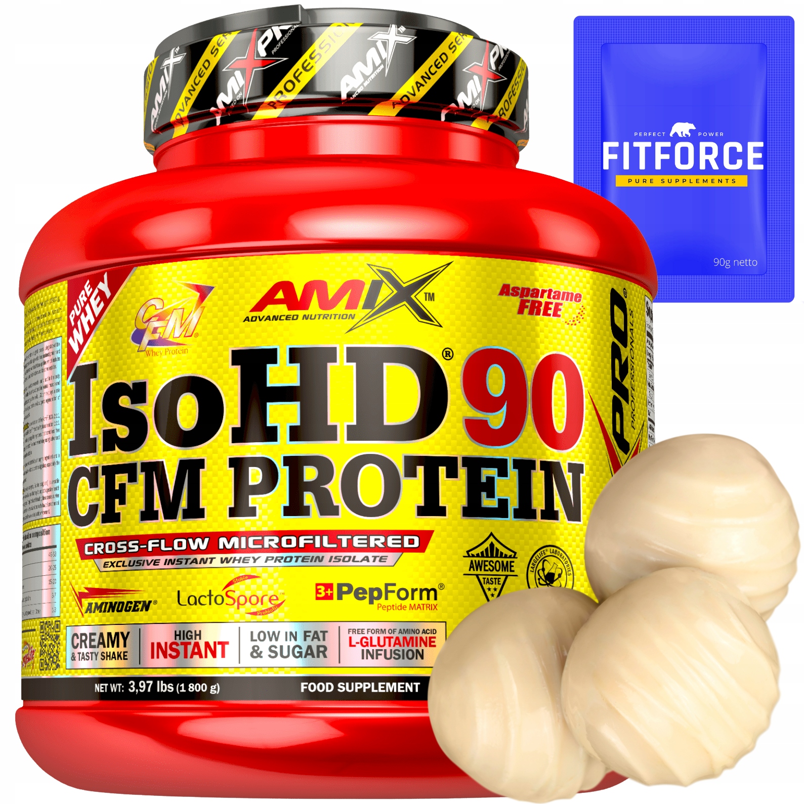 Protein Izolát Wpi Amix IsoHD 90 Cfm Protein 1,8 kg bílá čokoláda