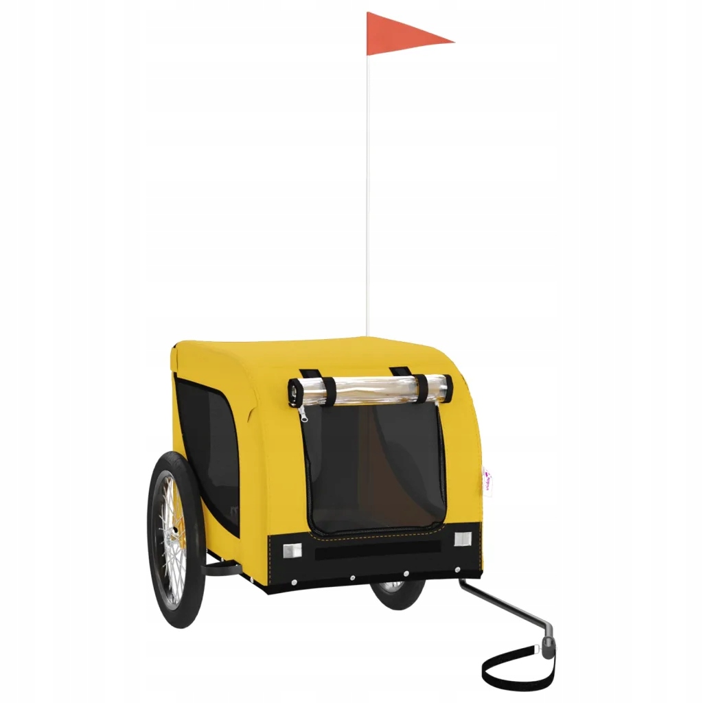 Přívěs na kolo pro zvířata žluto-černý 133 x 69 x 73,5 cm
