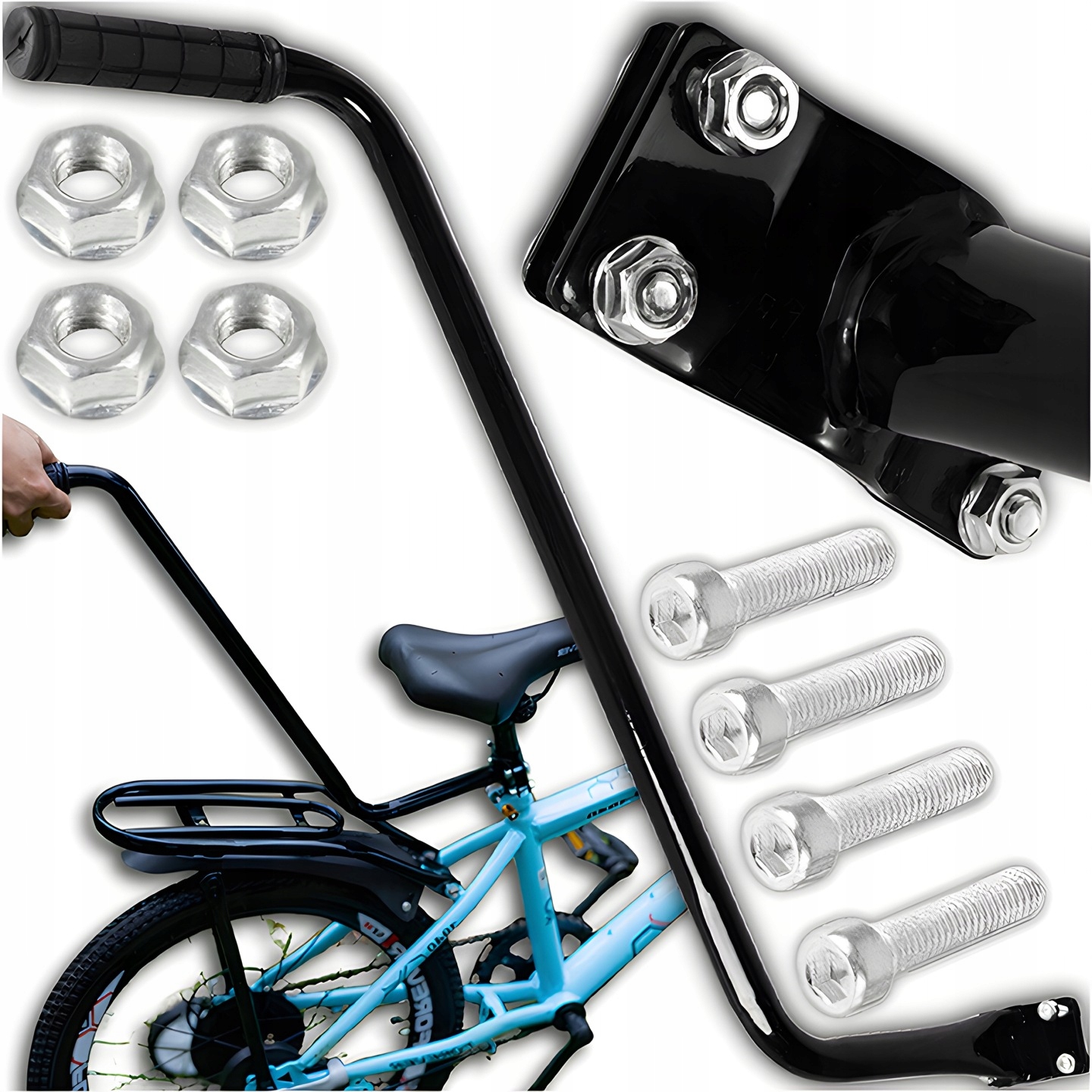 Uchwyt do roweru Nauki Jazdy drążek Prowadnik pchacz Kijek rączka 70 cm