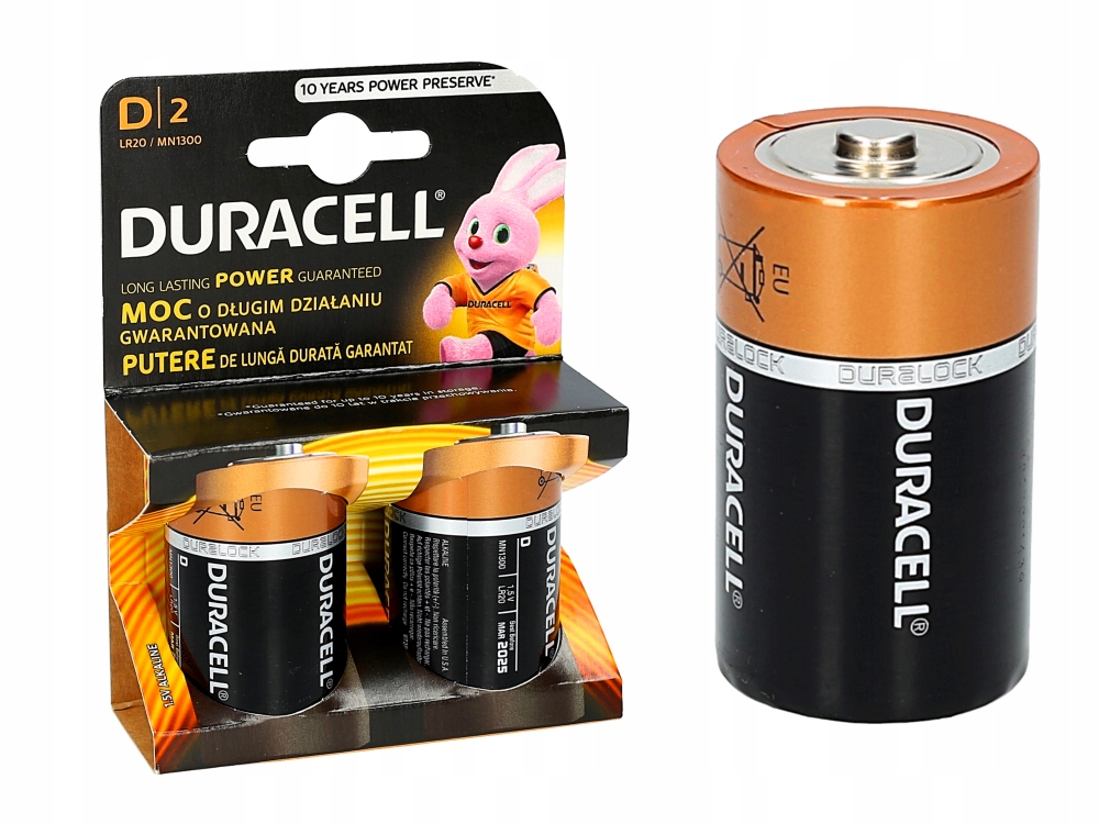 

2x Bateria Alkaiczna Duracell LR20 D R20