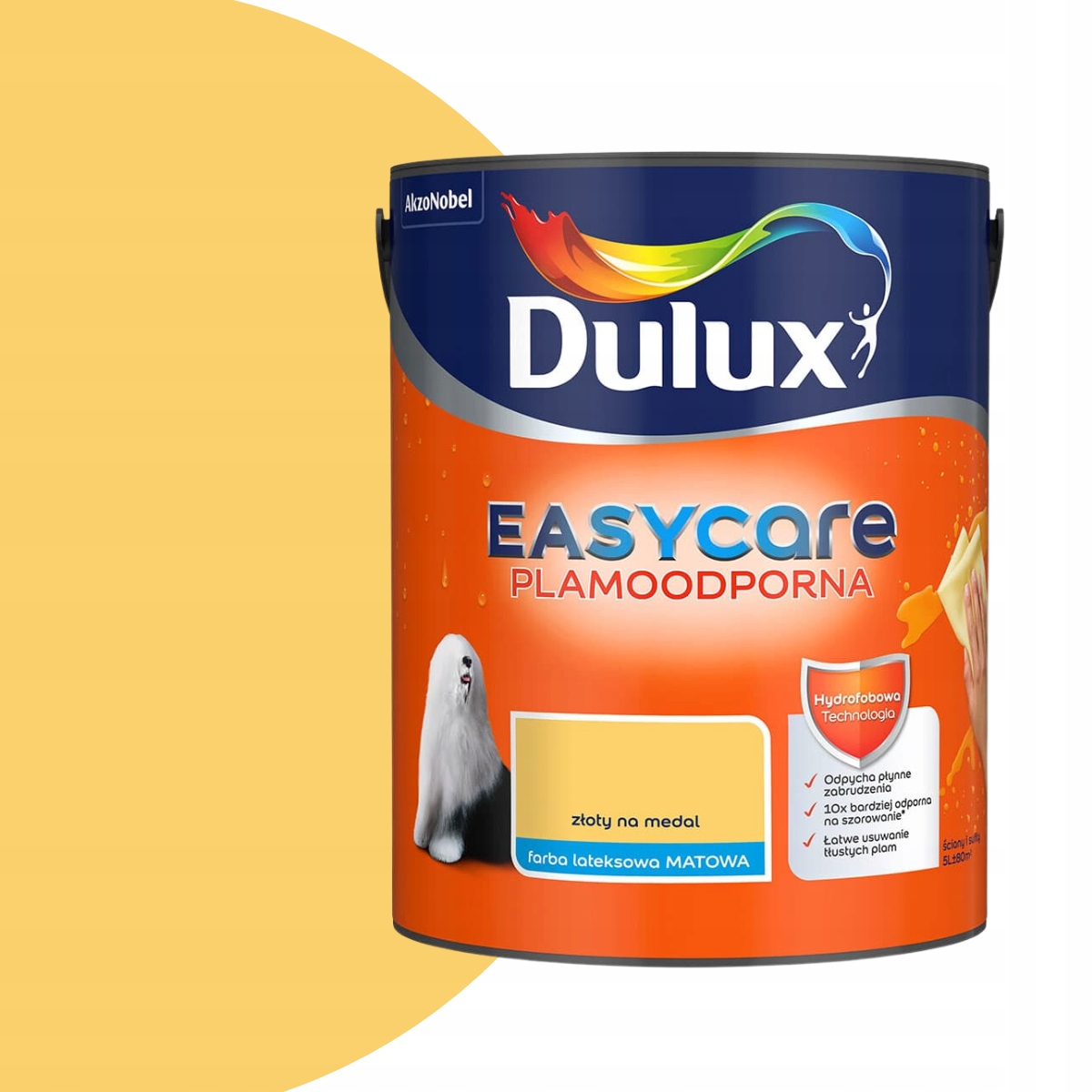 Dulux EasyCare Farba Plamoodporna 5L Złoty na medal