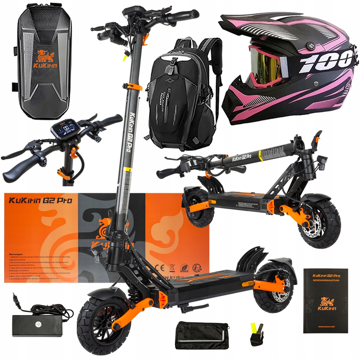 Pojazd Elektryczny KuKirin G2 Pro Abe 500w 48V 15.6AH 65KM 25KM/h +Dárek