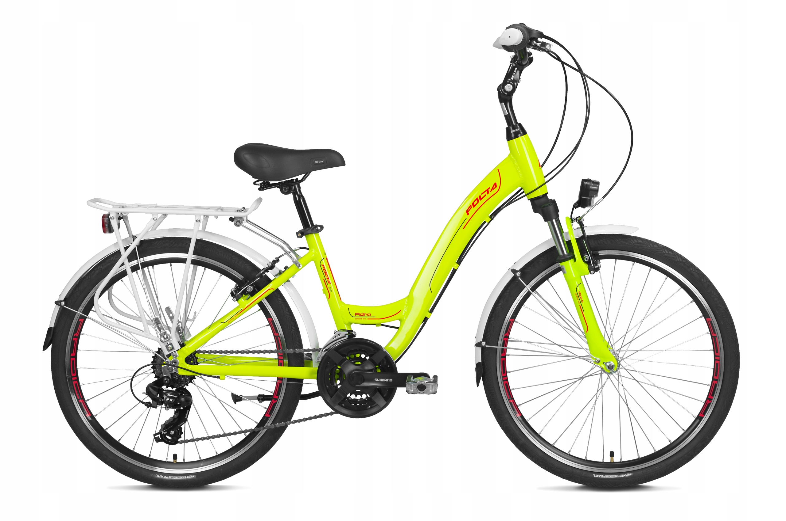 Rower Dziecięcy Folta Adra 24'' Osprzęt Shimano Żółty Połysk