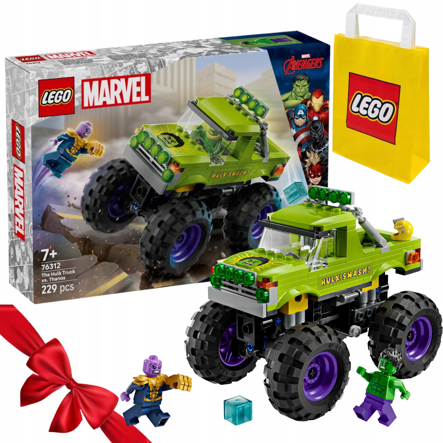 Zestaw Klocki Lego Heroes 76312 Monster Truck Hulka Kontra Thanos