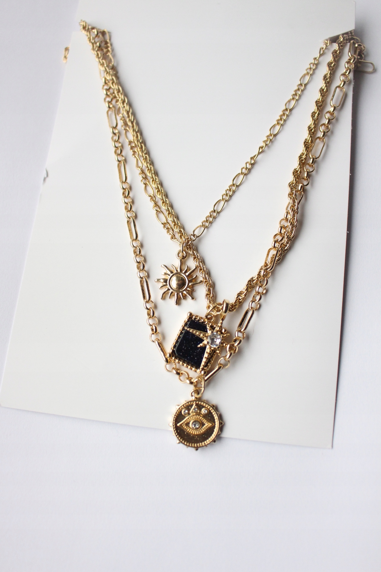 ASOS MULTI NASZYJNIK ŁAŃCUSZEK CHARMS Marka Asos