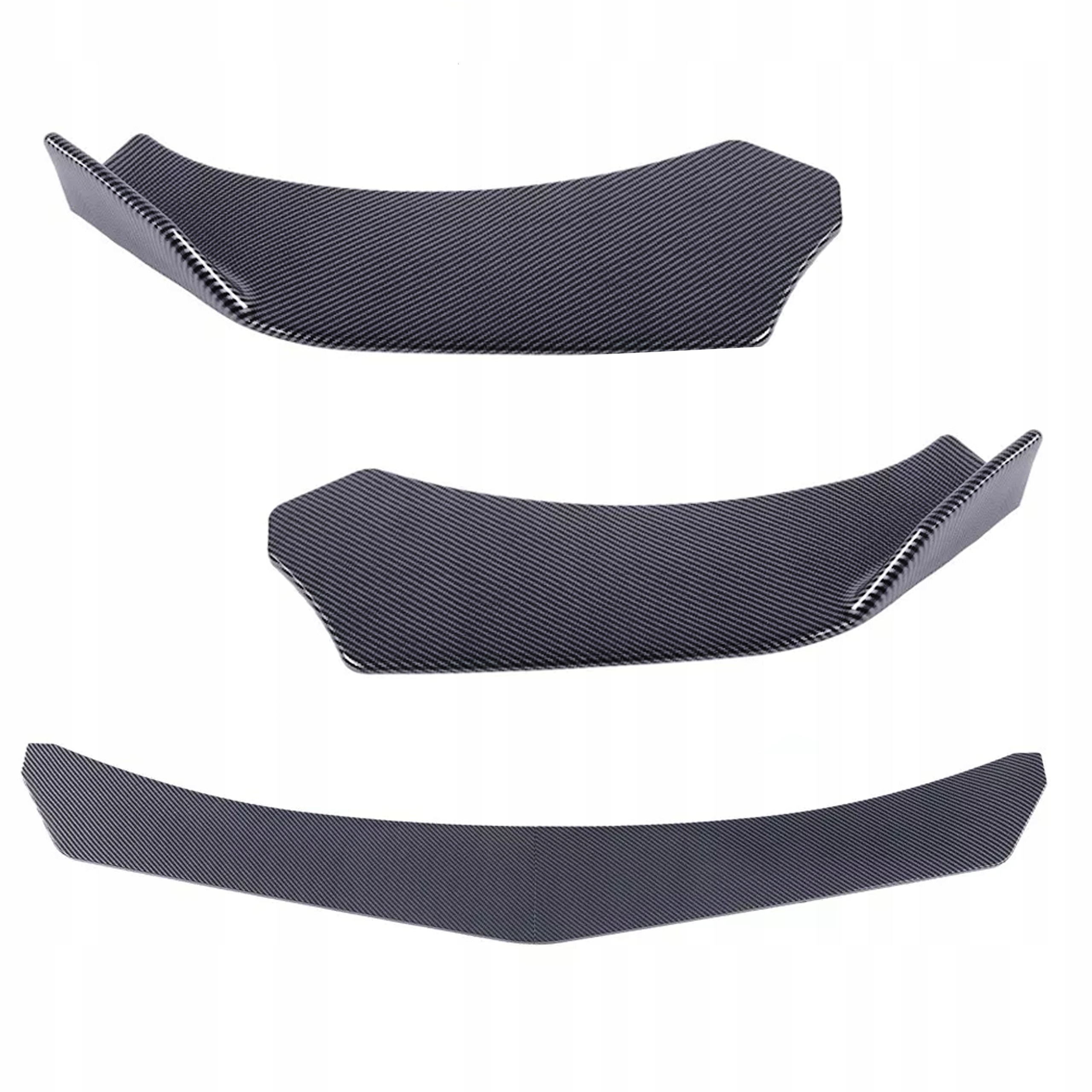 EPTUNING027 SPLITTER PRZEDNIEGO ZDERZAKA DO SAMOCHODU - CZARNY CARBON