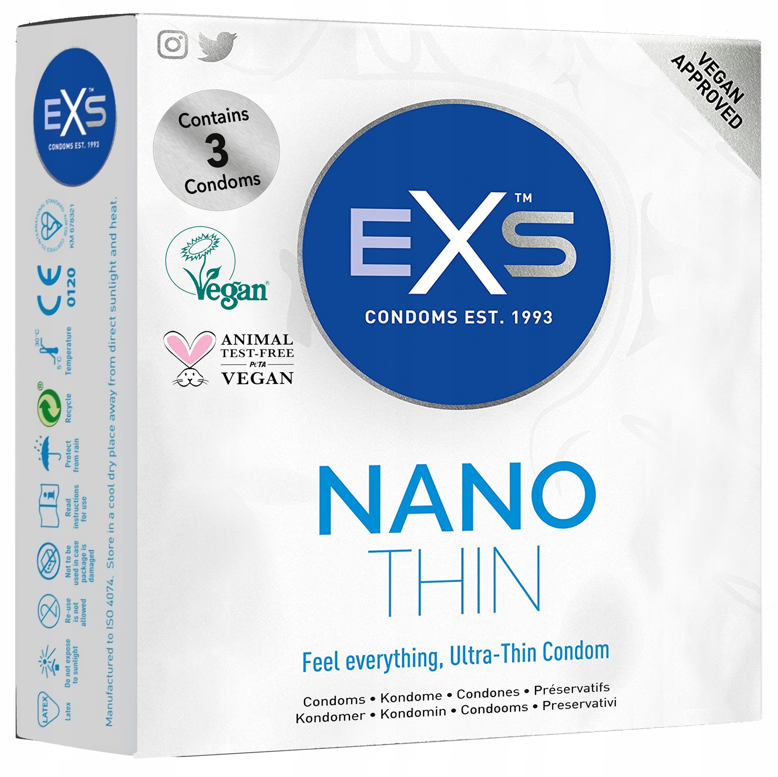 

Prezerwatywy Exs Nano Thin bardzo cienkie 3szt