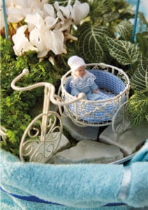 MINI OGRÓD - Rower trzykołowy, biały- 8,7cm wysoki Producent Dekoprojekt