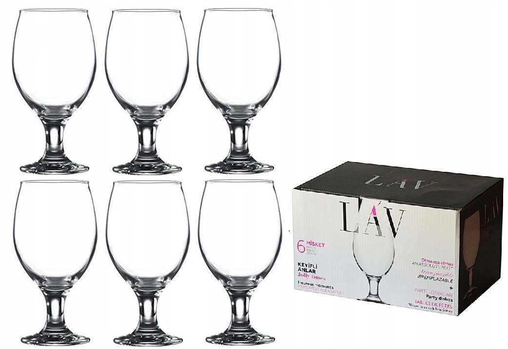 

Lav Misket kieliszki do Piwa Wody 400 ml 6 szt.