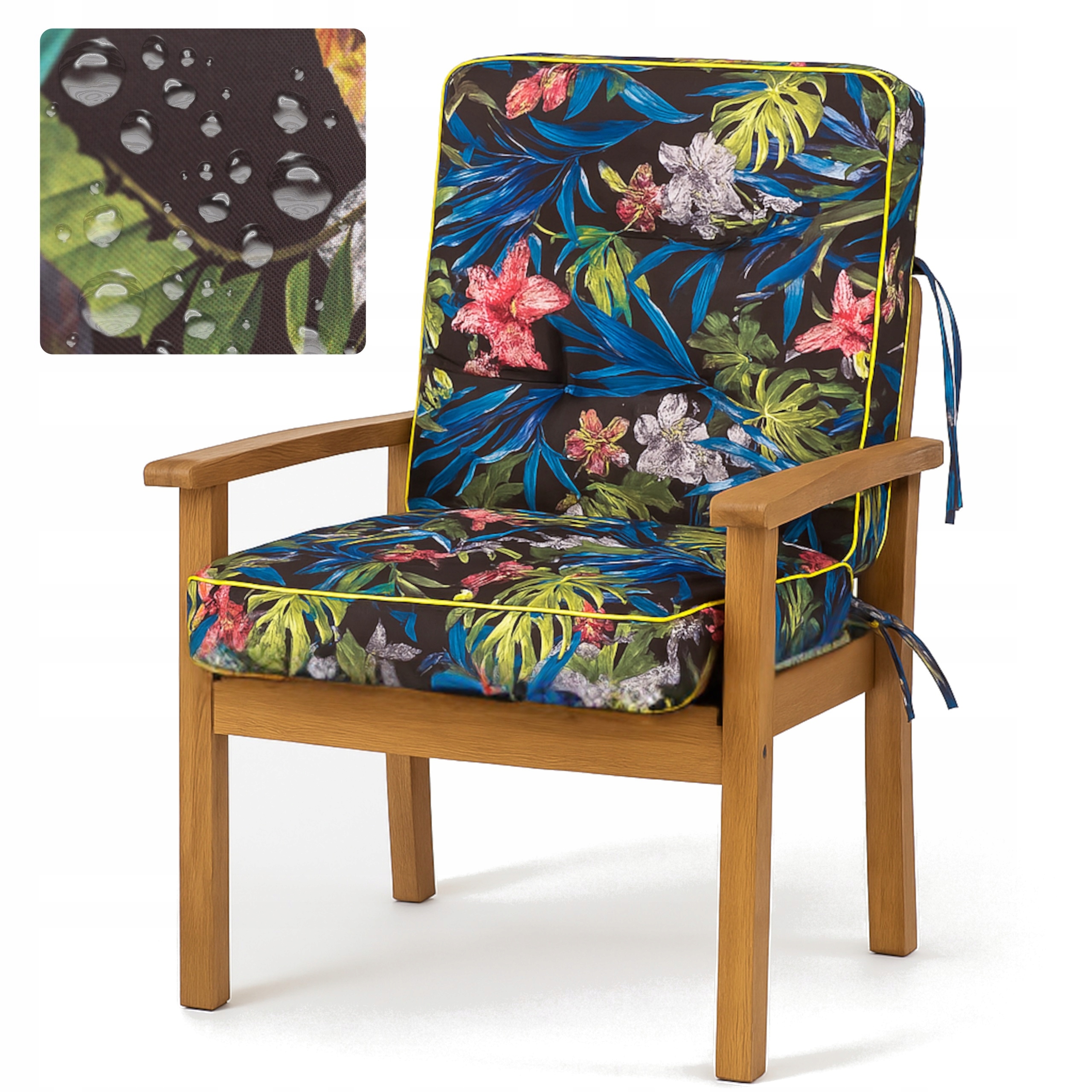 Vankúš na záhradnú stoličku Poduška na hojdačku Záhradné ležadlo, šírka 60 cm