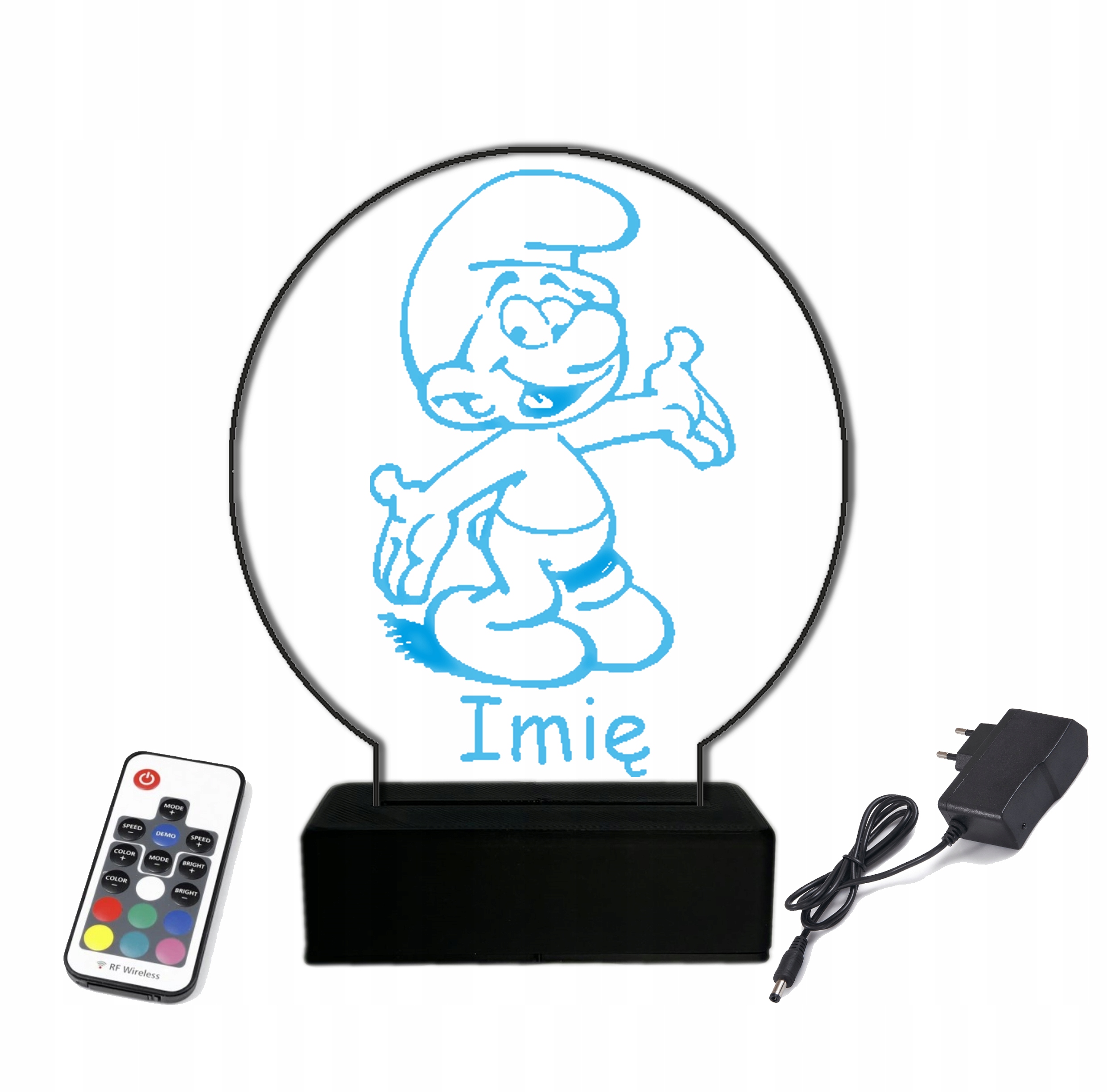 Led světlo noční na dálkové ovládání Šmoula jméno