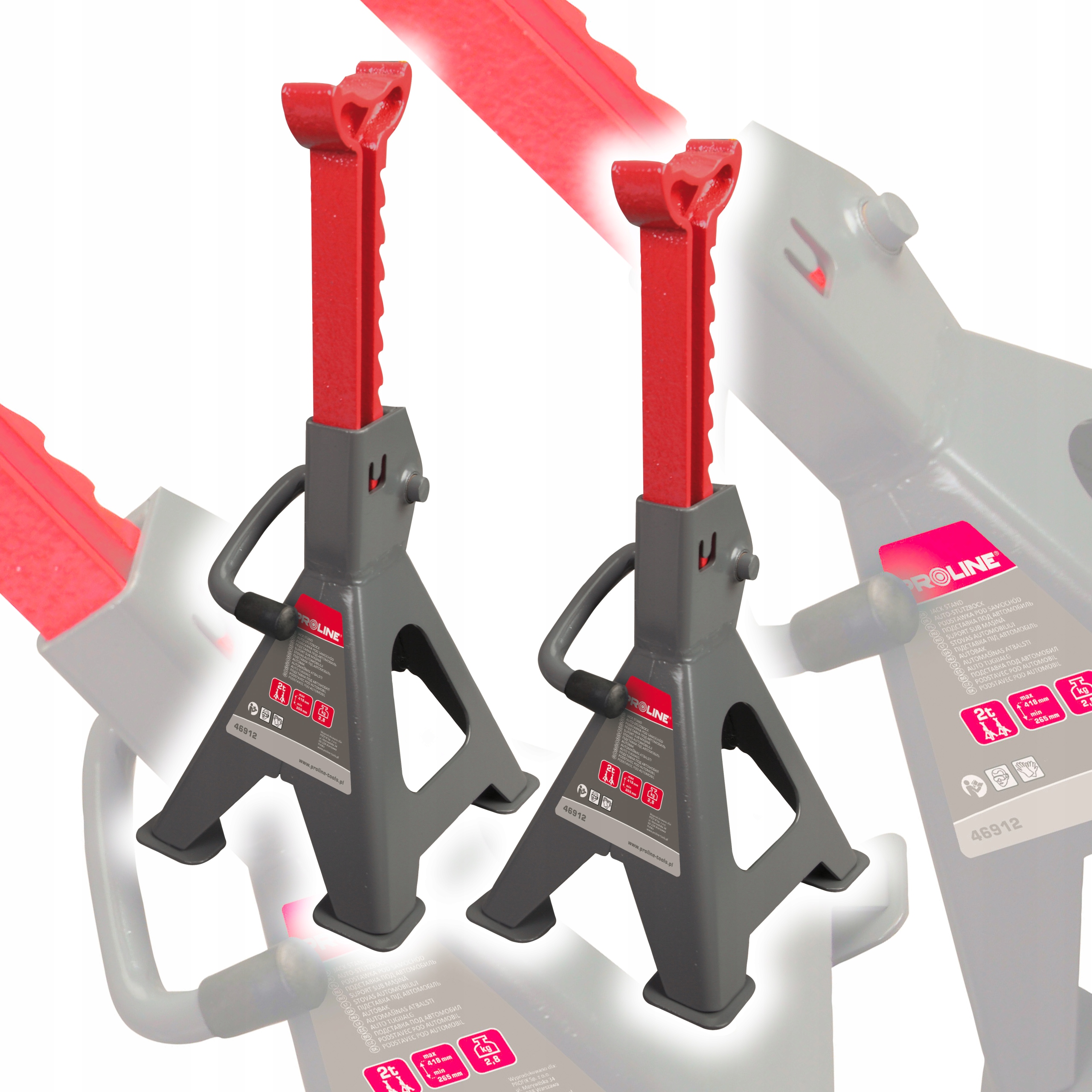 46914 підставки під автомобіль, 6т, 382-600 мм, Prol