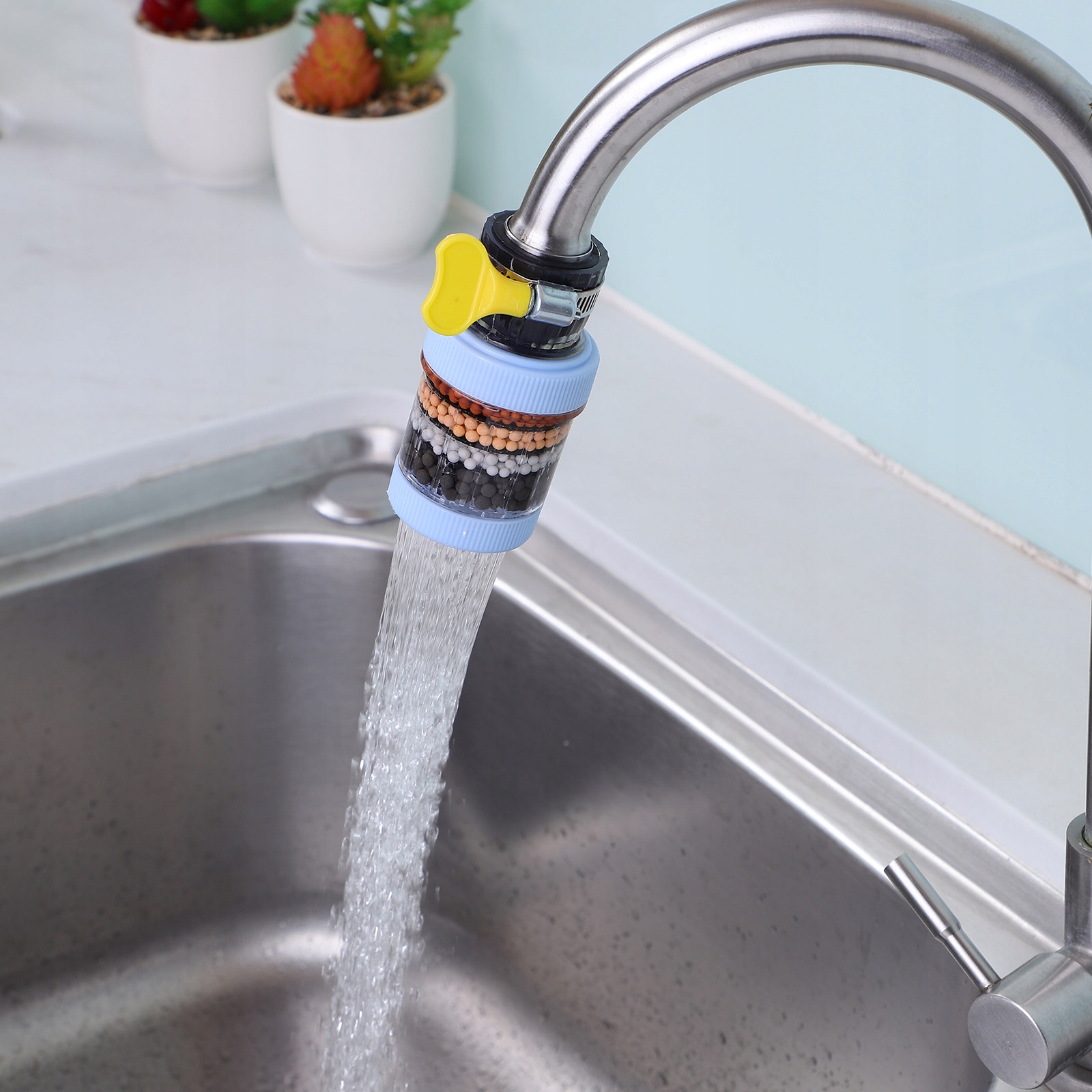 Filtr do kranu zlewu i wody Oczyść oczyszczacz Liczba elementów w zestawie 1 szt.