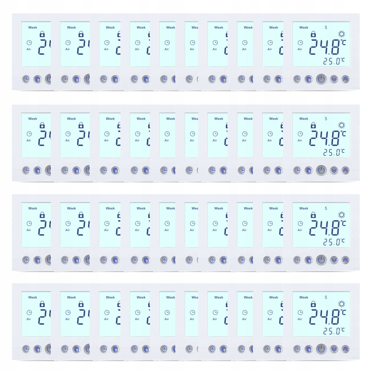 40x Regulátor Teploty Termostat Ovladač C16